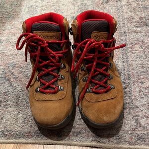 Columbia Red and Tan Hiking Boots